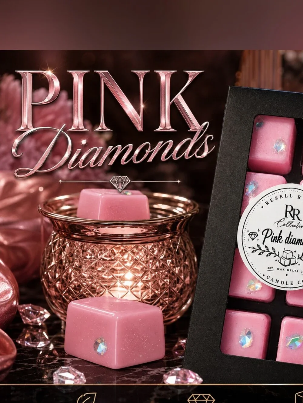 Pink Diamonds Wax Melts - Pink